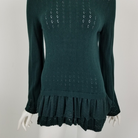 *SOLD* Lauren Conrad Lace Trim Bell Sleeve Sweater - Picture 3 of 7